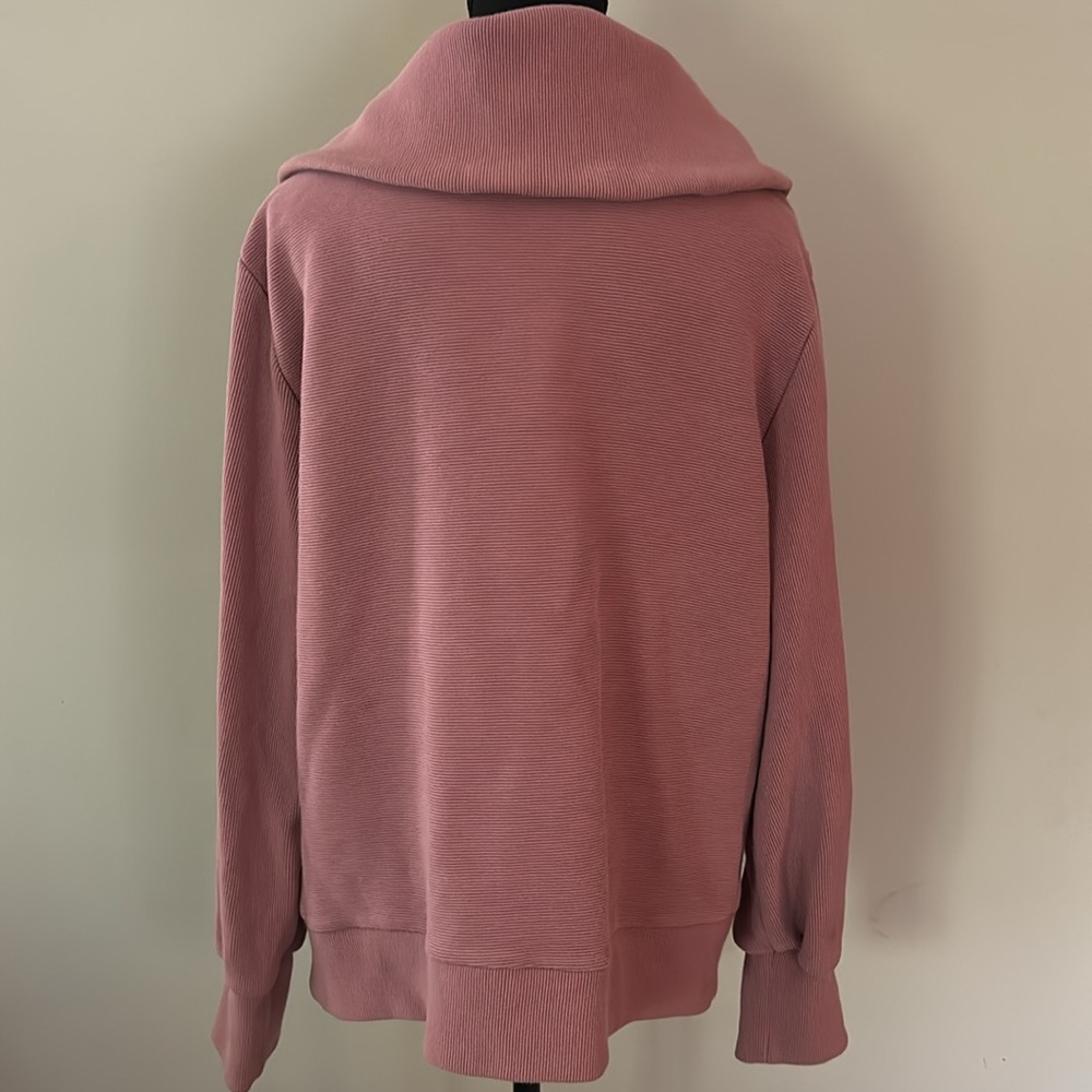 Varley Vine Pullover quarter zip foldable collar pink size L - Picture 3 of 6